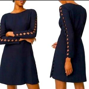 CLUB MONACO Midnight Blue/Black Cut-Out Dress-Size 00(XXS)—READ!!